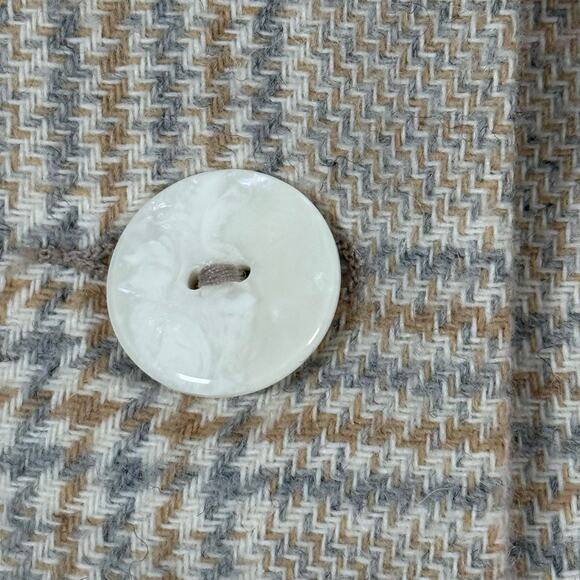 Vintage 90s Norton McNaughton Beige Houndstooth Blazer Women’s 12 Lined Jacket - Picture 7 of 8